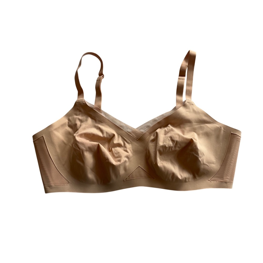 Honeylove Crossover Bra Women XL Tan Wireless Supportive LWBR0302V3